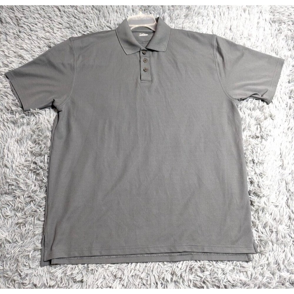Under Armour Golf Tennis Polo Shirt Mens Medium Gray Solid Stretch Activewear
